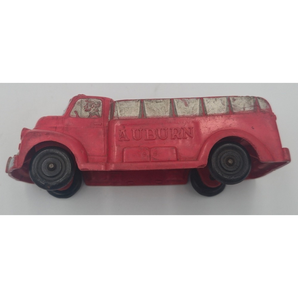 Vintage 1930s Auburn Rubber Co Red International Cabover Stake Toy Truck - Picture 6 of 7